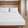 imageSPRINGSPIRIT Cot Sheets 30quot x 75quot x 9quot 4 Piece Cot Sheet Set Cot Size Fitted Sheets with Narrow TwinCamp BunkRvs BunkGuest BedsTrifold Mattress GreyWhite