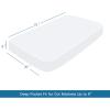 imageSPRINGSPIRIT Cot Sheets 30quot x 75quot x 9quot 4 Piece Cot Sheet Set Cot Size Fitted Sheets with Narrow TwinCamp BunkRvs BunkGuest BedsTrifold Mattress GreyWhite