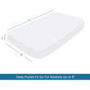 imageSPRINGSPIRIT Cot Sheets 30quot x 75quot x 9quot 4 Piece Cot Sheet Set Cot Size Fitted Sheets with Narrow TwinCamp BunkRvs BunkGuest BedsTrifold Mattress GreyWhite