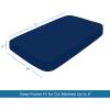imageSPRINGSPIRIT Cot Sheets 30quot x 75quot x 9quot 4 Piece Cot Sheet Set Cot Size Fitted Sheets with Narrow TwinCamp BunkRvs BunkGuest BedsTrifold Mattress GreyNavy