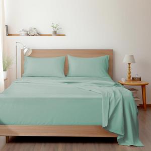 imageSPRINGSPIRIT Cot Sheets 30quot x 75quot x 9quot 4 Piece Cot Sheet Set Cot Size Fitted Sheets with Narrow TwinCamp BunkRvs BunkGuest BedsTrifold Mattress GreyGreen