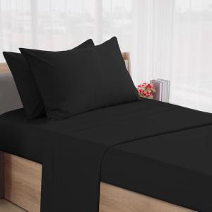 imageSPRINGSPIRIT Cot Sheets 30quot x 75quot x 9quot 4 Piece Cot Sheet Set Cot Size Fitted Sheets with Narrow TwinCamp BunkRvs BunkGuest BedsTrifold Mattress GreyBlack