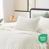 imageCozyLux Fluffy Queen Comforter Set  Super Soft Faux Fur Cream White Comforter Queen Size Warm Fleece Bedding Set 3 Pieces Plush Fuzzy Bed Set 1 Shaggy Comforter 2 PillowcasesCream White