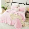 imageCozyLux Fluffy Queen Comforter Set  Super Soft Faux Fur Cream White Comforter Queen Size Warm Fleece Bedding Set 3 Pieces Plush Fuzzy Bed Set 1 Shaggy Comforter 2 PillowcasesPink
