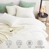 imageCozyLux Fluffy Queen Comforter Set  Super Soft Faux Fur Cream White Comforter Queen Size Warm Fleece Bedding Set 3 Pieces Plush Fuzzy Bed Set 1 Shaggy Comforter 2 PillowcasesCream White