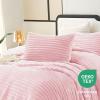 imageCozyLux Fluffy Queen Comforter Set  Super Soft Faux Fur Cream White Comforter Queen Size Warm Fleece Bedding Set 3 Pieces Plush Fuzzy Bed Set 1 Shaggy Comforter 2 PillowcasesPink