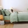 imageCozyLux Queen Comforter Set  7 Pieces Bed in a Bag Beige Comforters Queen Size Bed Set Soft Bedding Set with All Seasons Comforter Sheets Pillowcases ampamp ShamsSage Green