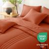 imageCozyLux Queen Comforter Set  7 Pieces Bed in a Bag Beige Comforters Queen Size Bed Set Soft Bedding Set with All Seasons Comforter Sheets Pillowcases ampamp ShamsTerracotta