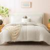 imageCozyLux Queen Comforter Set  7 Pieces Bed in a Bag Beige Comforters Queen Size Bed Set Soft Bedding Set with All Seasons Comforter Sheets Pillowcases ampamp ShamsBeige