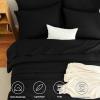 imageCozyLux Queen Comforter Set Beige  7 Pieces Seersucker Bed in a Bag Soft Lightweight Boho Bedding Set with All Season Comforters Queen Size Sheets Pillowcases ampamp ShamsBlack
