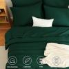 imageCozyLux Queen Comforter Set Beige  7 Pieces Seersucker Bed in a Bag Soft Lightweight Boho Bedding Set with All Season Comforters Queen Size Sheets Pillowcases ampamp ShamsEmerald Green