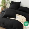 imageCozyLux Queen Comforter Set Beige  7 Pieces Seersucker Bed in a Bag Soft Lightweight Boho Bedding Set with All Season Comforters Queen Size Sheets Pillowcases ampamp ShamsBlack