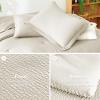imageCozyLux Queen Comforter Set Beige  7 Pieces Seersucker Bed in a Bag Soft Lightweight Boho Bedding Set with All Season Comforters Queen Size Sheets Pillowcases ampamp ShamsBeige