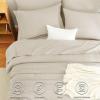 imageCozyLux Queen Comforter Set Beige  7 Pieces Seersucker Bed in a Bag Soft Lightweight Boho Bedding Set with All Season Comforters Queen Size Sheets Pillowcases ampamp ShamsBeige
