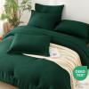 imageCozyLux Queen Comforter Set Beige  7 Pieces Seersucker Bed in a Bag Soft Lightweight Boho Bedding Set with All Season Comforters Queen Size Sheets Pillowcases ampamp ShamsEmerald Green