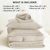 imageCozyLux Queen Comforter Set Beige  7 Pieces Seersucker Bed in a Bag Soft Lightweight Boho Bedding Set with All Season Comforters Queen Size Sheets Pillowcases ampamp ShamsBeige