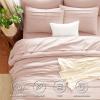 imageCozyLux Queen Comforter Set Beige 7 Pieces Soft Prewashed Pinch Pleat Bed in a Bag Queen Comforter Set with Sheets Boho Bed Set with Down Alternative Comforter Sheets Pillowcases ampamp ShamsBlush Pink