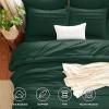 imageCozyLux Queen Comforter Set Beige 7 Pieces Soft Prewashed Pinch Pleat Bed in a Bag Queen Comforter Set with Sheets Boho Bed Set with Down Alternative Comforter Sheets Pillowcases ampamp ShamsEmerald Green
