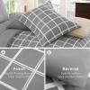 imageCozyLux Twin XL Comforter Set Grey  5 Pieces Plaid Bed in a Bag Set UltraSoft Twin XL Bedding Set Bed Set with All Season Quilted Comforter Flat Sheet Fitted Sheet Pillowcase ampamp Pillow ShamGrey
