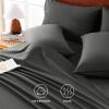 imageCozyLux Extra Deep Pocket King Sheets  6 Piece Sheet Set  Fits Up to 21 inches Thick Mattresses  Luxury Bedding Set  Breathable Bed Sheets ampamp Pillowcases  Easy ampamp Secure Fit  Dark Grey King SizeDark Grey