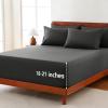 imageCozyLux Extra Deep Pocket King Sheets  6 Piece Sheet Set  Fits Up to 21 inches Thick Mattresses  Luxury Bedding Set  Breathable Bed Sheets ampamp Pillowcases  Easy ampamp Secure Fit  Dark Grey King SizeDark Grey