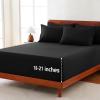 imageCozyLux Extra Deep Pocket King Sheets  6 Piece Sheet Set  Fits Up to 21 inches Thick Mattresses  Luxury Bedding Set  Breathable Bed Sheets ampamp Pillowcases  Easy ampamp Secure Fit  Dark Grey King SizeBlack