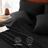 imageCozyLux Extra Deep Pocket King Sheets  6 Piece Sheet Set  Fits Up to 21 inches Thick Mattresses  Luxury Bedding Set  Breathable Bed Sheets ampamp Pillowcases  Easy ampamp Secure Fit  Dark Grey King SizeBlack