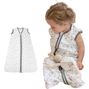 imageSPRINGSPIRIT Baby Sleep Sack 1824 Months 100 Cotton Toddler Sleeping Bag 2Way Zipper Wearable Blanket for Baby 05 TOG