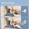 imageKayfia Reading Pillow 10 in 1 Back Pillow for Bed Sitting up with Detachable Arms Rest Back Rest with Gel Memory Foam Husband Pillow for ReadingGamingWorking in Bed or Couch 19quot GrayGray