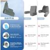 imageKayfia Reading Pillow 10 in 1 Back Pillow for Bed Sitting up with Detachable Arms Rest Back Rest with Gel Memory Foam Husband Pillow for ReadingGamingWorking in Bed or Couch 19quot GrayGray