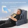 imageKayfia Reading Pillow 10 in 1 Back Pillow for Bed Sitting up with Detachable Arms Rest Back Rest with Gel Memory Foam Husband Pillow for ReadingGamingWorking in Bed or Couch 19quot GrayGray