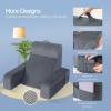 imageKayfia Reading Pillow 10 in 1 Back Pillow for Bed Sitting up with Detachable Arms Rest Back Rest with Gel Memory Foam Husband Pillow for ReadingGamingWorking in Bed or Couch 19quot GrayGray