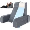 imageKayfia Reading Pillow 10 in 1 Back Pillow for Bed Sitting up with Detachable Arms Rest Back Rest with Gel Memory Foam Husband Pillow for ReadingGamingWorking in Bed or Couch 19quot GrayGray