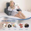 imageKayfia Reading Pillow 10 in 1 Back Pillow for Bed Sitting up with Detachable Arms Rest Back Rest with Gel Memory Foam Husband Pillow for ReadingGamingWorking in Bed or Couch 19quot GrayGray