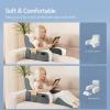 imageKayfia Reading Pillow 10 in 1 Back Pillow for Bed Sitting up with Detachable Arms Rest Back Rest with Gel Memory Foam Husband Pillow for ReadingGamingWorking in Bed or Couch 19quot GrayWhite