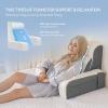 imageKayfia Reading Pillow 10 in 1 Back Pillow for Bed Sitting up with Detachable Arms Rest Back Rest with Gel Memory Foam Husband Pillow for ReadingGamingWorking in Bed or Couch 19quot GrayWhite