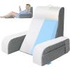 imageKayfia Reading Pillow 10 in 1 Back Pillow for Bed Sitting up with Detachable Arms Rest Back Rest with Gel Memory Foam Husband Pillow for ReadingGamingWorking in Bed or Couch 19quot GrayWhite