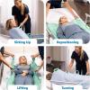 imageImprovia Positioning Bed Pad with 8 Reinforced Handles QuickDrying Washable Waterproof for Lifting Turning Transfering Elderly and Incontinence Patients Pink 34quot x 52quot  Pack of 1Green
