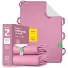 imageImprovia Positioning Bed Pad with 8 Reinforced Handles QuickDrying Washable Waterproof for Lifting Turning Transfering Elderly and Incontinence Patients Pink 34quot x 52quot  Pack of 1Pink