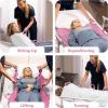 imageImprovia Positioning Bed Pad with 8 Reinforced Handles QuickDrying Washable Waterproof for Lifting Turning Transfering Elderly and Incontinence Patients Pink 34quot x 52quot  Pack of 1Pink