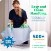 imageImprovia Positioning Bed Pad with 8 Reinforced Handles QuickDrying Washable Waterproof for Lifting Turning Transfering Elderly and Incontinence Patients Pink 34quot x 52quot  Pack of 1Green