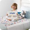 imageIMPROVIA Toddler Bed Wetting Pad  2 Pack 34x36 Waterproof Mattress Protector with Tuckable Wings  Ultra Absorbent Fast Drying NonSlip Washable Underpad for Kids ampamp Potty Training  Unicorn DesignSpace 