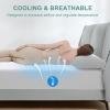 imagePremium 100 Waterproof Queen Mattress Protector NH Cooling Soft Bed Mattress Cover 5D Tech Breathable 821quot Deep Pocket VinylFree Noiseless Anti Slip and WearResistant3in1QueenWhite Beehive