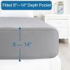 imageSPRINGSPIRIT Full Size Waterproof Mattress Protector Full Mattress Cover Pad Waterproof with Deep Pocket up to 14 Bed Fitted Sheet Gray ColorGray