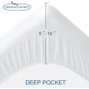 imageSPRINGSPIRIT Full Size Waterproof Mattress Protector Full Mattress Cover Pad Waterproof with Deep Pocket up to 14 Bed Fitted Sheet Gray ColorWhite