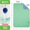 imageIMPROVIA Washable Underpads Heavy Absorbency Reusable Incontinence Pads for Kids Adults Elderly and Pets Waterproof Protection Floor Blue and White 34quot x 36quot  Pack of 4Green