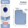 imageIMPROVIA Washable Underpads Heavy Absorbency Reusable Incontinence Pads for Kids Adults Elderly and Pets Waterproof Protection Floor Blue and White 34quot x 36quot  Pack of 4Blue