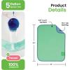imageIMPROVIA Washable Underpads Heavy Absorbency Reusable Incontinence Pads for Kids Adults Elderly and Pets Waterproof Protection Floor Blue and White 34quot x 36quot  Pack of 4Green