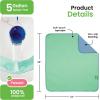 imageIMPROVIA Washable Underpads Heavy Absorbency Reusable Incontinence Pads for Kids Adults Elderly and Pets Waterproof Protection Floor Blue and White 34quot x 36quot  Pack of 4Green