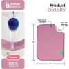 imageIMPROVIA Washable Underpads Heavy Absorbency Reusable Incontinence Pads for Kids Adults Elderly and Pets Waterproof Protection Floor Blue and White 34quot x 36quot  Pack of 4Pink